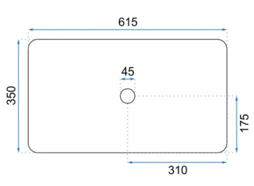 Умывальник Rea Denis Black Edge U6513