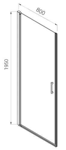 Душевая дверь Vincea Alpha VDP-3AL800CLB