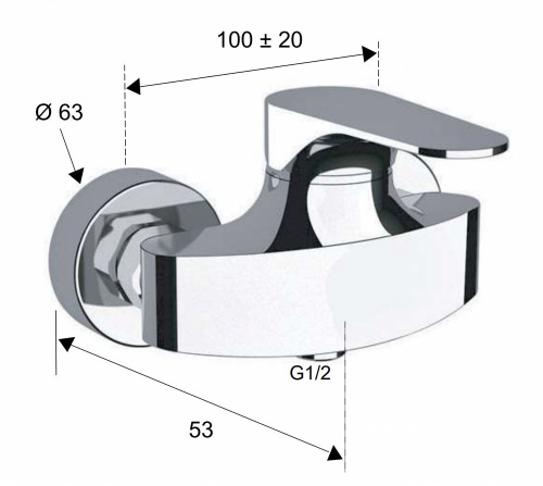 Смеситель для душа Remer Class Line LC31VO, бронза