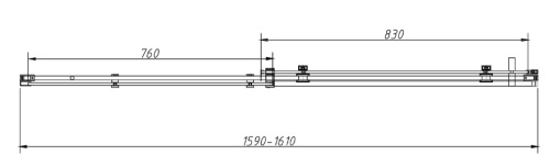 Душевая дверь Vincea Como-N VDS-4CN160CLB