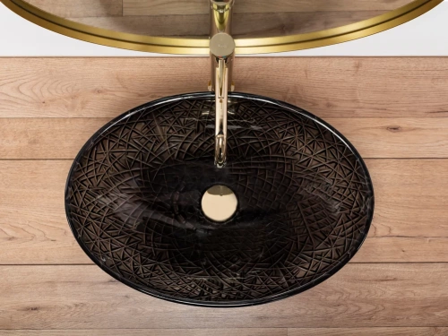 Умывальник Rea Frost Black U5071