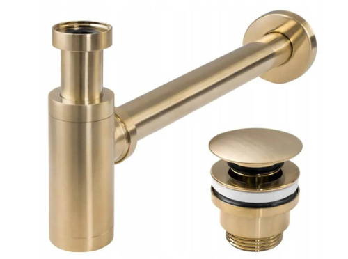 Сифон с донным клапаном универсальным Rea Gold matt A8586