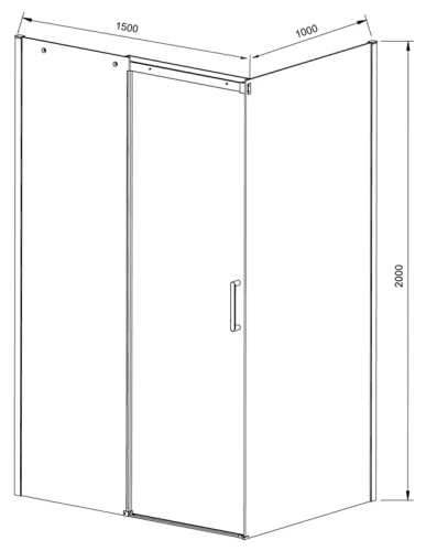 Душевой уголок Vincea Dice VSR-4D1015CL