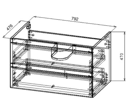 Тумба подвесная Vincea Luka 800 T.Oak VMC-2L800TO