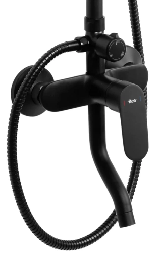 Душевая система Rea Salton black matt P2409