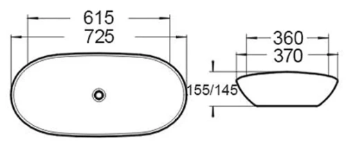 Умывальник Vincea VBS-508MB