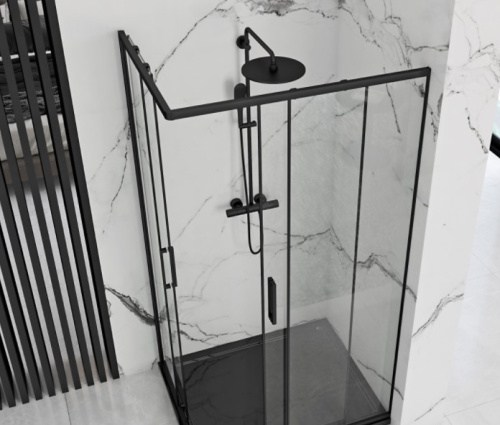 Душевой уголок Rea Punto Black 80x100 K4806