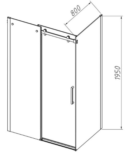 Душевой уголок Vincea Como-N VSR-4CN8016CLB