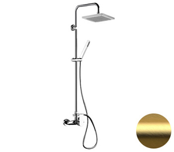 Душевая система Remer Energy EY37X7SS9SSBG, золото брашированное