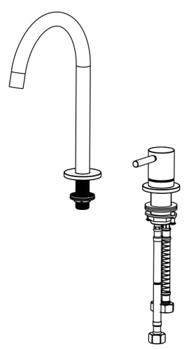 Смеситель для раковины Nemo Round NM-2318RG rose gold