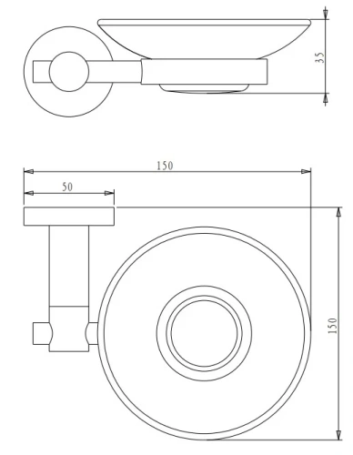 Мыльница подвесная Nemo NM-01031BG brush gold