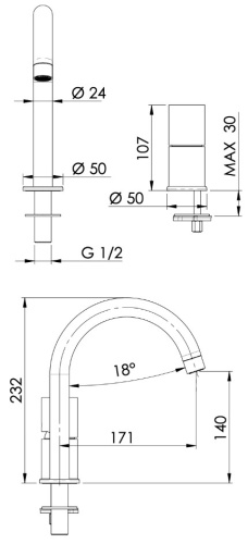 Смеситель для раковины Remer Edge EG557