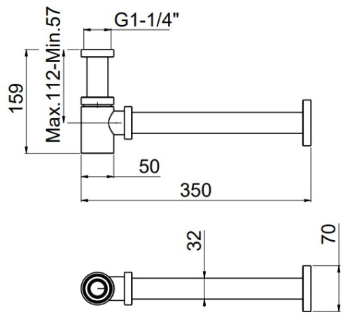 Сифон Carimali ilTondo 70400-CR
