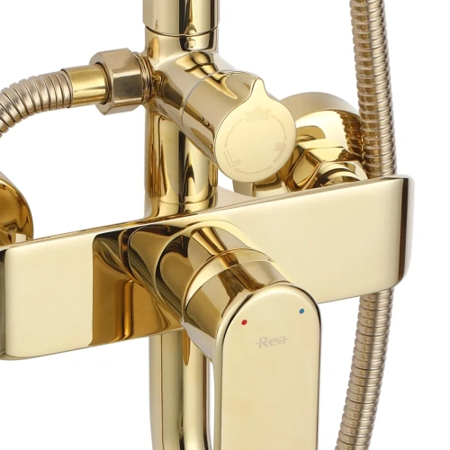 Душевая система Rea Bloom gold P9528