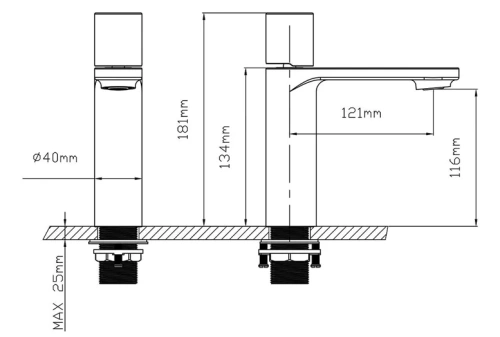 Смеситель для раковины Vincea Vogue VBF-4V3MB