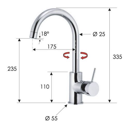 Смеситель для кухни Remer X Style X72