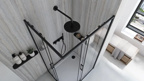 Душевой уголок Rea City Black 80x100 K6449