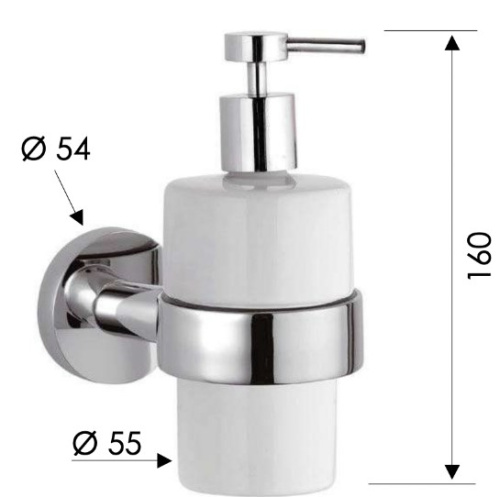 Дозатор Remer Guest GS13NP, никель брашированный