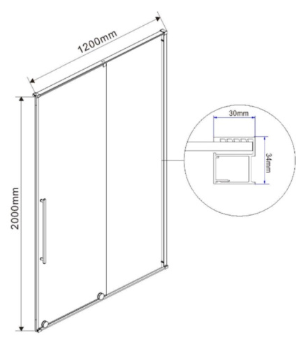 Душевая дверь Vincea Arno VPS-1A120CL