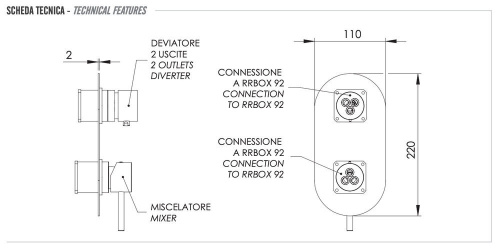 Смеситель для душа Remer X Style X92KBDO, золото глянцевое