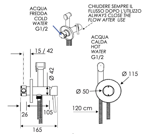 Гигиенический душ Remer Minimal N65W