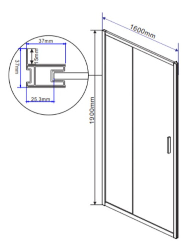 Душевая дверь Vincea Garda VDS-1G160CH