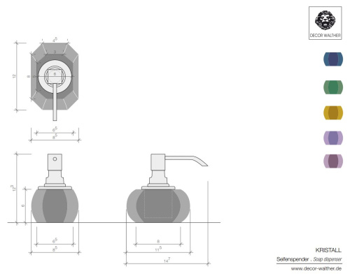 Дозатор для мыла Decor Walther Krystall SSP 0924281