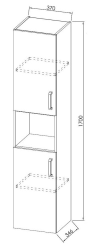 Пенал подвесной Kolpa-san Evelin E 1702 37 White matt 574060