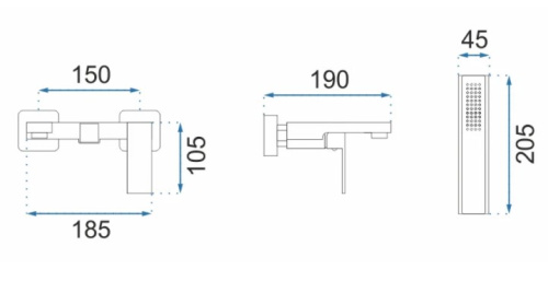Смеситель для ванны Rea Fenix Gold B5666