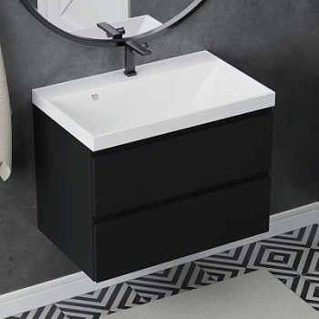 Тумба подвесная Vela Мира 60П под Classica (черный мат) TU3917