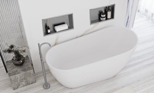 Полка врезная Rea 02 nikiel matt 05601