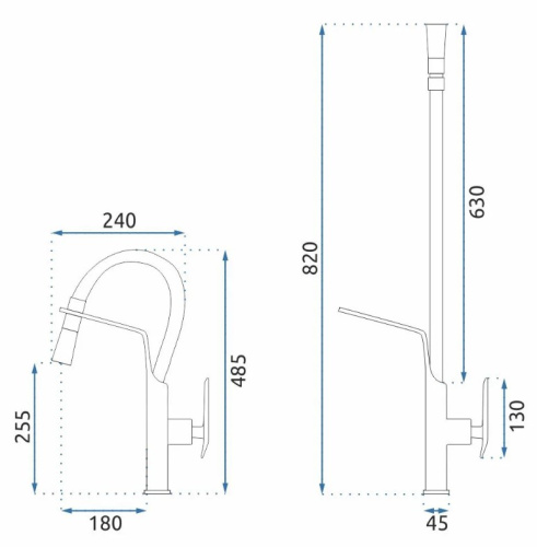 Смеситель для мойки Rea Castor Black Gold B6936