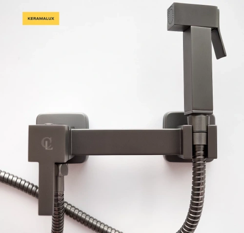 Гигиенический душ CeramaLux DBS/008 вороненая сталь