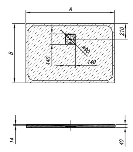 Душевой поддон Kolpa-san Moonwalk 140x80 white 597070