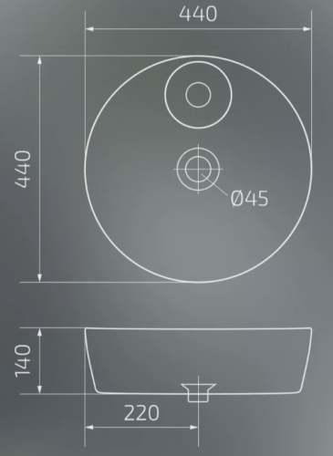 Умывальник Gid Mnc536