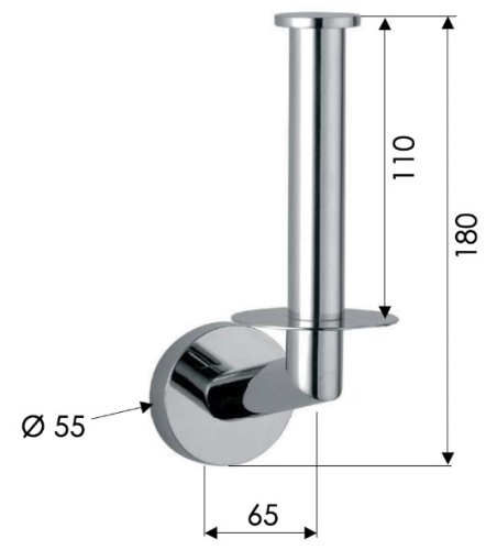 Бумагодержатель Remer Guest GS62NPO, никель матовый брашированный