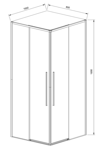 Душевой уголок Vincea Slim-N VSS-4SN8010CLBN