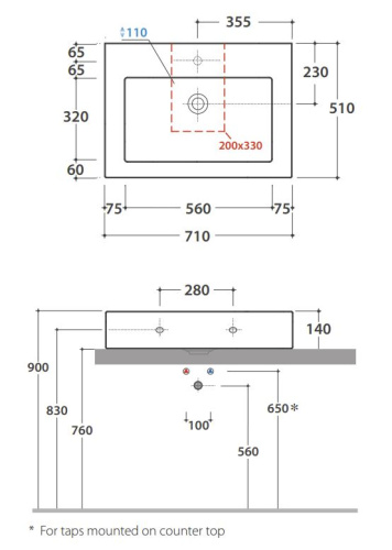 Умывальник Globo INCANTHO IN071ABI
