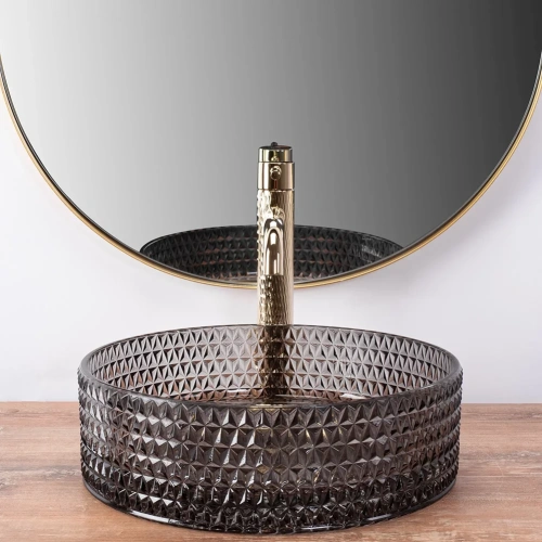 Умывальник Rea Cristal Black U9671