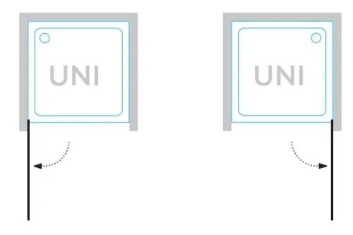 Душевая дверь Kolpa-San Andromeda N 80 black transparent 516750