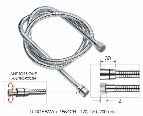 Шланг для душа 120 см Remer 333CNDGAT120