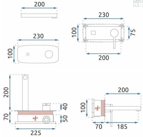 Смеситель для умывальника Rea Oval Black matt B8860