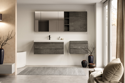 Пенал подвесной Kolpa-san Naomi ON 40 Dark concrete 546920