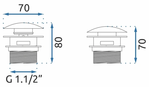 Донный клапан для ванны Rea клик-клак gold matt W2005 универсальный