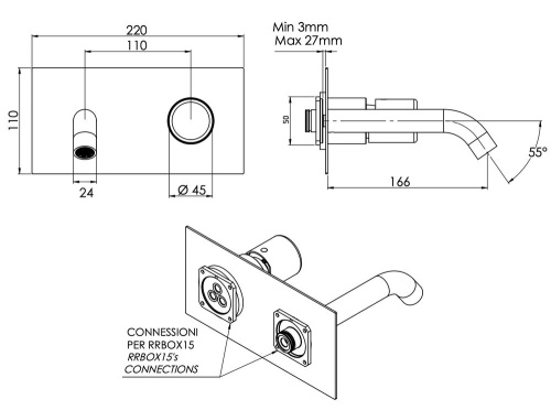 Смеситель для раковины Daniel Trilogy TG632KBDP