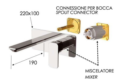 Смеситель для раковины Daniel Tiara TA632KBDP