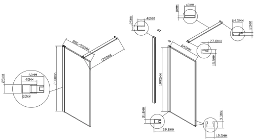 Душевая стенка Vincea Walk-In HS VSW-1HS900CL