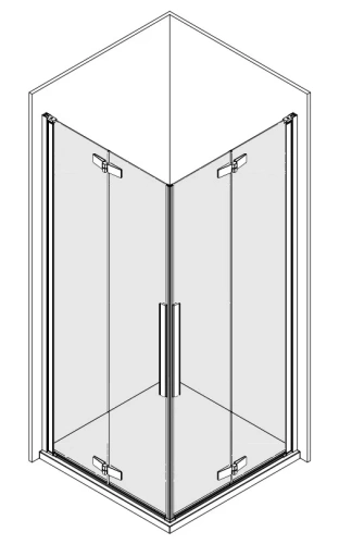 Душевой уголок Kolpa-San Polaris Fold Q 80 silver brill transparent 516090