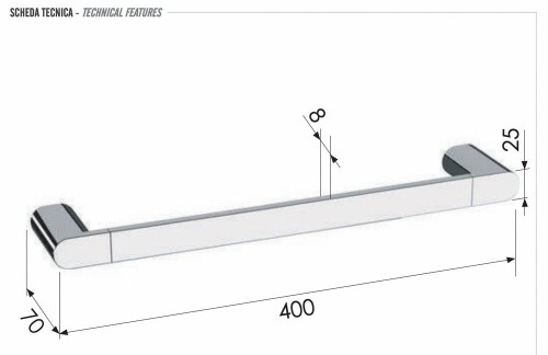 Полотенцедержатель 40 см Remer Lounge LN40BG, золото брашированное