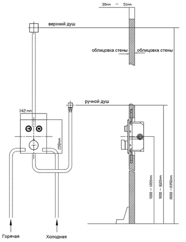 Душевая система Vincea Inspire VSFW-3I21T2RMB